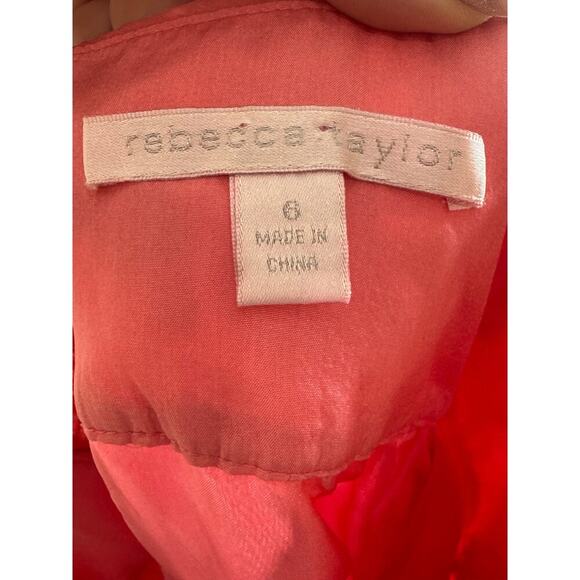 Rebecca Taylor Silk Pink 100% Silk Midi Babydoll Spaghetti Strap Dress 90s Y2k 6 - Picture 9 of 11